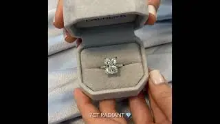 7 carat Radiant Cut Diamond Ring