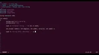 Remove Character[s] from String || C/C++ || Most easy and quick way