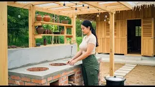 Full Video: Building Cement Yard and Twin Outdoor Stoves – 30-Day Outdoor Kitchen Project