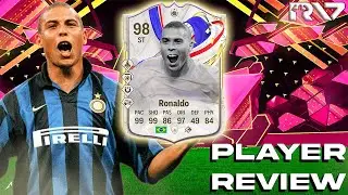 ¿EL MEJOR DELANTERO DEL JUEGO? | RONALDO NAZARIO GREATS OF THE GAME 98 PLAYER REVIEW EAFC 24 UT