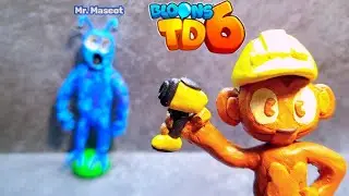 🔥Леплю Костюм мена[Mr.Mascot] и инженера из игры Bloons TD6(лепка пла)