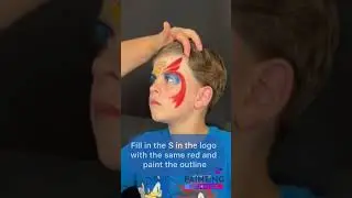 Superman #facepainting #shorts #facepaintingtutorial #superman