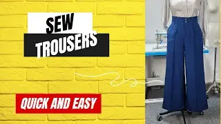 Making a pair of wide leg trousers. Quick and easy!