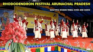 Arunachal Pradesh Tour | Shergaon Rhododendron Festival | Beautiful Women Tribal Song and Dance
