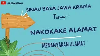 BELAJAR BAHASA JAWA PEMULA #29 MENANYAKAN ALAMAT DALAM BAHASA KRAMA
