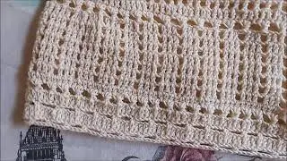 Saia reta de crochê