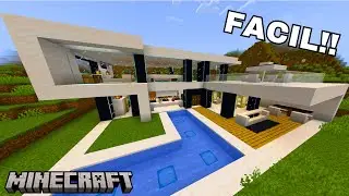 ✅Tutorial | Como hacer una Casa MODERNA para Minecraft (fácil y rapido)