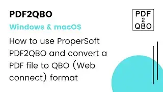 Convert a PDF file to QBO format and import into Quickbooks (PDF2QBO)