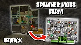 EASY MOBS SPAWNER XP FARM Minecraft Bedrock 1.21! (MCPE/Xbox/PS4/Nintendo Switch/Windows 10)