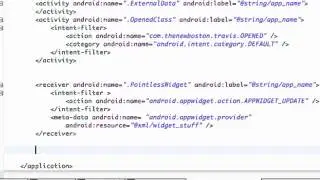 Android Application Development Tutorial   161   Setting up Widget Configuration Activity