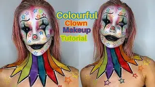 Colorful Clown Makeup Tutorial | EPIC Halloween Makeup Idea!!