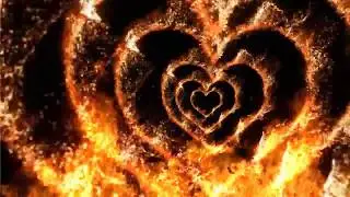 Love Symbol Gold Fire Effect Background Hearts Background Video