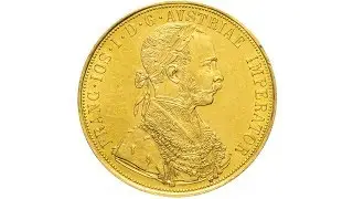 Австро-Венгрия 4 дуката (ducat) 1915 рестрайк (новодел) монета для Венгрии