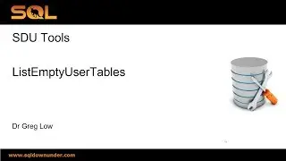 SDU Tools 109 List Empty User Tables in SQL Server Databases