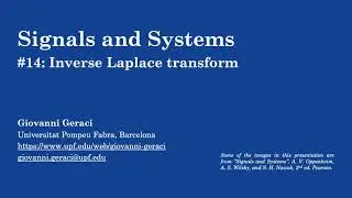 Signals & Systems: #14 Inverse Laplace transform