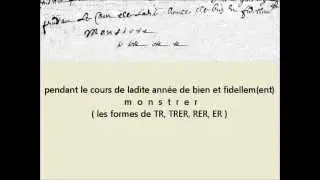 Généalogie Initiation 180 à la Paléographie Paléography, enchaînements de lettres pour former des mo
