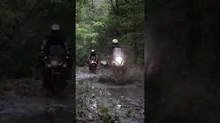 Mud Crossing on VStrom and Africa Twin
