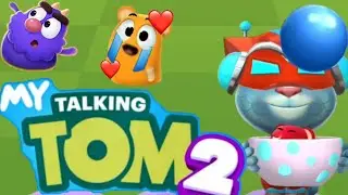 My talking tom 2 playing blue ball very slowmo