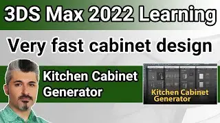3DS Max 2022 Tutorial - Very fast cabinet design with Kitchen Cabinet Generator