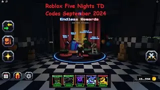 Roblox Five Nights TD Codes September 2024