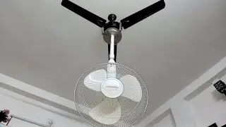 Ceiling fan experiment with stand fan the hanging ⚡️ Crompton high speed & Amazon basics fan