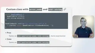 Error reporting in C++ - Custom classes with error code and content (11/13)