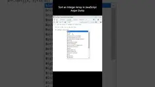 How to Sort Integer Array in Javascript. 