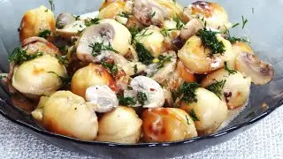 Kepti koldūnai su grybais