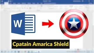 Captain Amarica Shield in MS Word || Easy Way to Create Avengers Shield