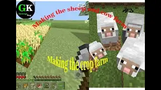 Minecraft | Making the sheep and cow farm | making the crop farm also | Part 3
