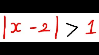 Solve inequality | x-2| greater than 1