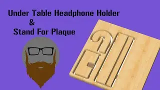 Under table headphone holder and Stand for Plaque cut out. Live