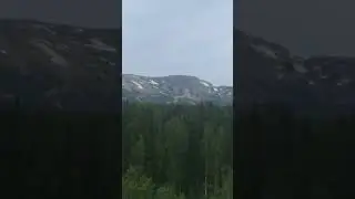 18 июня Шерегеш , снег на горах