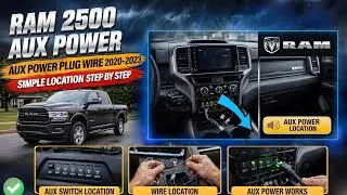 2020-2023 Ram 2500 Aux Power plug wire location simple