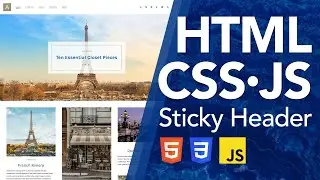 Build a Landing Page with HTML, CSS + JavaScript | Sticky Header on Scroll