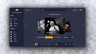 Vuejs - Vuetify  UI Design, SoundCloud  Platform - Music Application - 3d-Carousel - Dashboard
