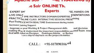 ApacheSOLR online Training