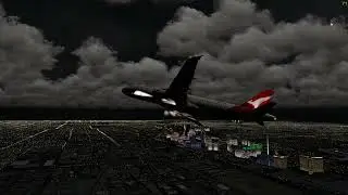 Aerofly FS 4 A320-200 TAKE OFF LAS VEGAS AT NIGHT