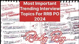 Most Trending Interview Topics For IBPS RRB PO 2024 Interview 💯✅🔥🙆 || Ibps Rrb Po 2024 Interview🔥✅||