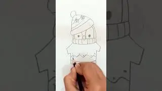 #shorts  viral Christmas penguin drawing  draw with shehzadi