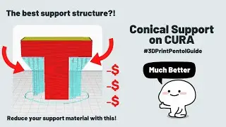 Reduce Your Support Material with Conical Support on CURA