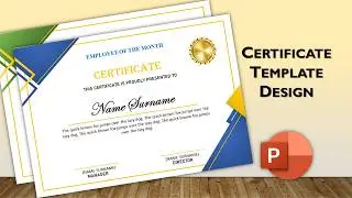 Employee of the Month Certificate Template Design