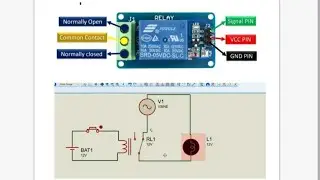 how to use a relay in Proteus. || how to control a lamp with relay. || relay working explained.