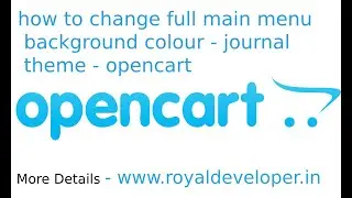 how to change full main menu background colour - journal theme - opencart