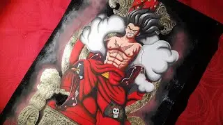Drawing Monkey D. Luffy on the World Throne - One Piece.
