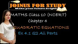 Maths Class 10 Ex 4.1 Q2(i to iv) Chapter 4 (QUARDRATIC EQUATIONS) NCERT CBSE