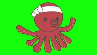 Octopus Footage | Green Screen | Download video on a green background