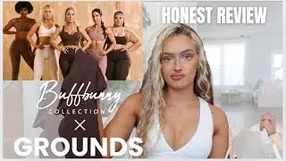 Buffbunny X Grounds collection try on haul honest activewear review | Neutrals launch 2024