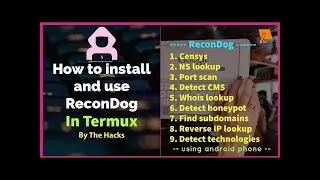 What is recon dog and | how to use and install of recondog in termux