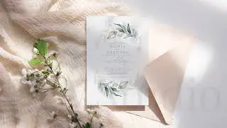 Video mockup card 5x7 with envelope mp4